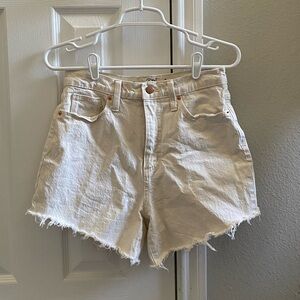 Universal Thread Cut-Off Light Denim Shorts with Raw Hem